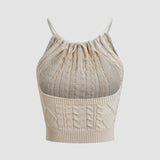 Büzgülü Arkası Açık  Örgü Crop