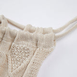 Büzgülü Arkası Açık  Örgü Crop