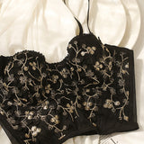 Nakış Detaylı Dantel Kısa Üst