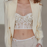 Nakış Detaylı Dantel Kısa Üst