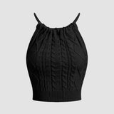 Büzgülü Arkası Açık  Örgü Crop