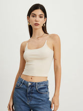 Minimal Siyah İnce Askılı Crop Bluz