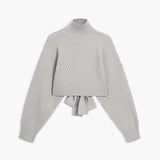 Zarif Dokulu Sırt Detaylı Kazak