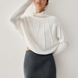 Biye Takma Yaka Uzun Kollu Örgü Üst