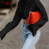 Beyaz Kısa Kesim Gömlek Bluz