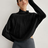 Biye Takma Yaka Uzun Kollu Örgü Üst