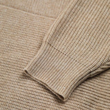 V Yaka Bej Örgü Crop Kazak