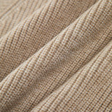 V Yaka Bej Örgü Crop Kazak