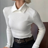 Vanilla Polo Uzun Kollu Örgü Üst