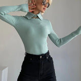 Vanilla Polo Uzun Kollu Örgü Üst