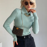 Vanilla Polo Uzun Kollu Örgü Üst