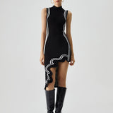 Balıkçı Yaka Midi Elbise