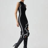 Balıkçı Yaka Midi Elbise