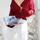 Gri Kuşak Detaylı Minimalist Triko Kazak