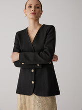 Golden Button Elegance Blazer