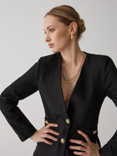 Golden Button Elegance Blazer