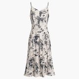 Çiçek Desenli Boho Midi Elbise