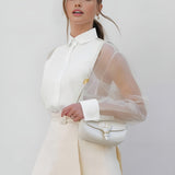 Kabarık Kol Organze Gömlek