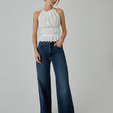 Bağcıklı Arkasız Şifon Kısa Üst