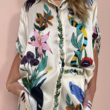 Çiçek Desenli Pantolon Takım