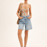 Çiçek Açan Çiçekli Tek Parça Mayo