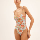 Çiçek Açan Çiçekli Tek Parça Mayo