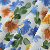 Boho Çiçek Desenli Cami Düğümlü Kısa Elbise