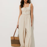 Rahat Kesim Keten Yazlık Tulum