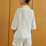 Düğümlü Kesimli Yarım Kol Üst ve Şort Takım