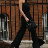 Stil Halter Yaka Şık Bluz