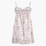 Marul Kesimli Pileli Çiçekli Elbise