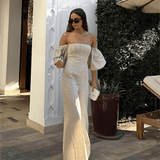 Omzu Açık Keten Tulum