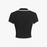 Kontrast Kesimli Mini Etek Takım