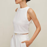 Pamuk & Keten Fiyonklu Bisiklet Yaka Bluz