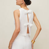 Pamuk & Keten Fiyonklu Bisiklet Yaka Bluz