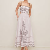 Baskı Cepli Cutout Elbise