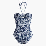 Çiçek Desenli Halter Kesimli Mayo