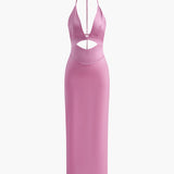 Kesik Sırt Dekolteli Fermuarlı Elbise