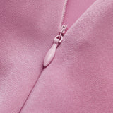 Kesik Sırt Dekolteli Fermuarlı Elbise