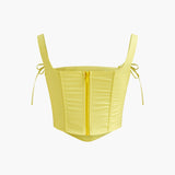 Sırtı Açık Kolsuz Kısa Üst