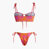 Baskılı Daire Kesimli Bikini Takımı