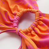 Baskılı Daire Kesimli Bikini Takımı