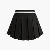 Elastik Belli Pileli Kısa Etek