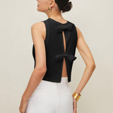 Pamuk & Keten Fiyonklu Bisiklet Yaka Bluz