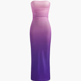 Dar Kesim Batik Tüp Uzun Elbise