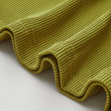 Balıkçı Yaka Kolsuz Sırtı Açık Nervürlü Uzun Elbise