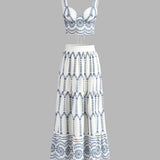 Baskılı Kolsuz Sırt Etek Takım