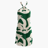 Günlük Baskılı Halter Kolsuz Kısa Elbise