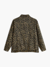 Leopar Desenli Oversize Kot Ceket