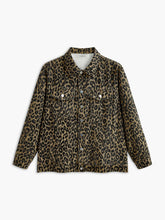 Leopar Desenli Oversize Kot Ceket